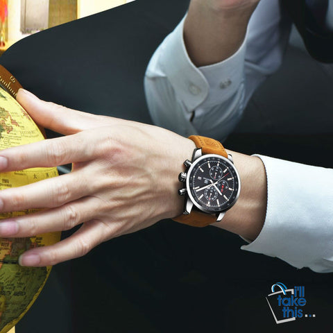 Image of Mens Watches Luxury Sport Wristwatch Chronograph Quartz movement Watch ⌚ - I'LL TAKE THIS