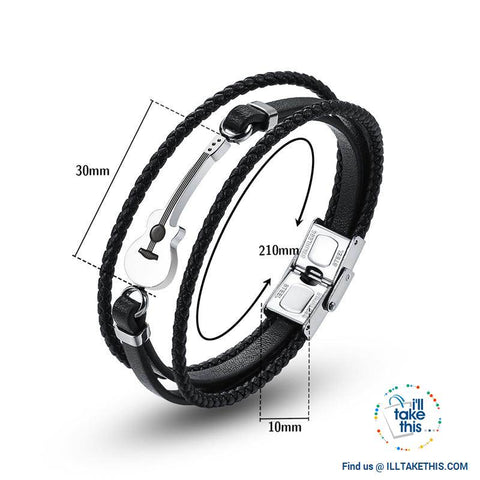 Image of Stainless Steel Guitar or Treble Clef Bracelets/Rope Bangle - Suits all! - I'LL TAKE THIS