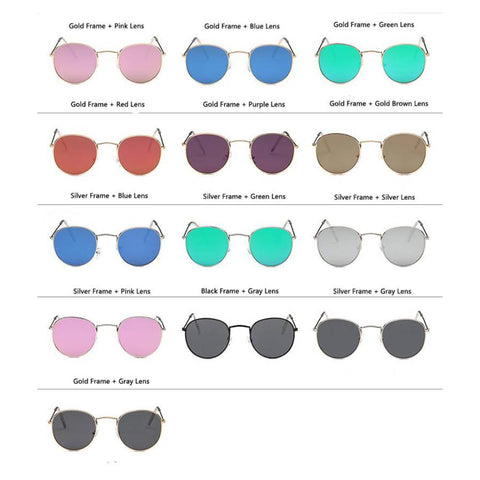 Image of Designer Round Sunglasses Women or Mens Vintage Retro Mirror Glasses - Lots of colors to choose from - I'LL TAKE THIS