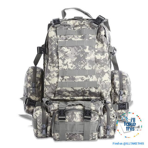 Image of Tactical Camouflage Backpack HUGE 50L Outdoor Sport, Climbing, Hiking, Camping, Travel Sports Bag - I'LL TAKE THIS