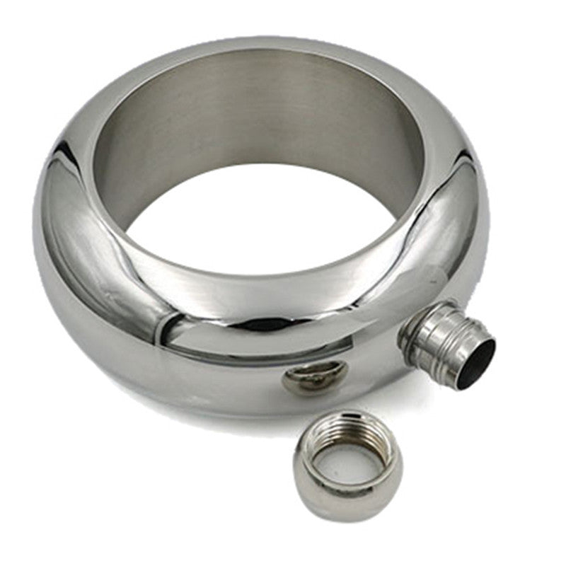 Bangle Bracelet Hip Flask Silver/Rainbow/Copper Grade 304 Stainless Steel High Quality Whiskey Drink-ware and Funnel Set - I'LL TAKE THIS