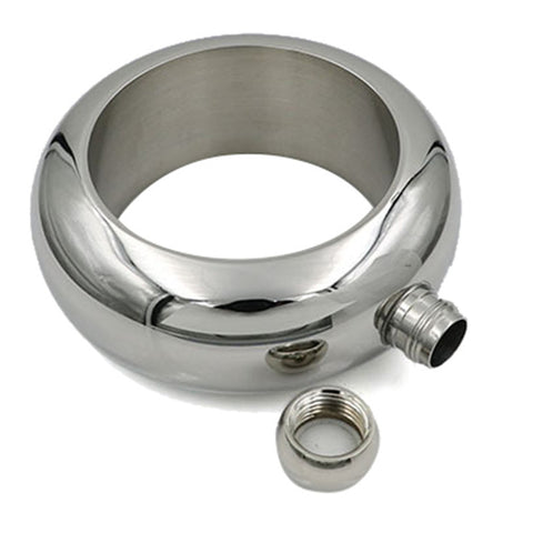 Image of Bangle Bracelet Hip Flask Silver/Rainbow/Copper Grade 304 Stainless Steel High Quality Whiskey Drink-ware and Funnel Set - I'LL TAKE THIS