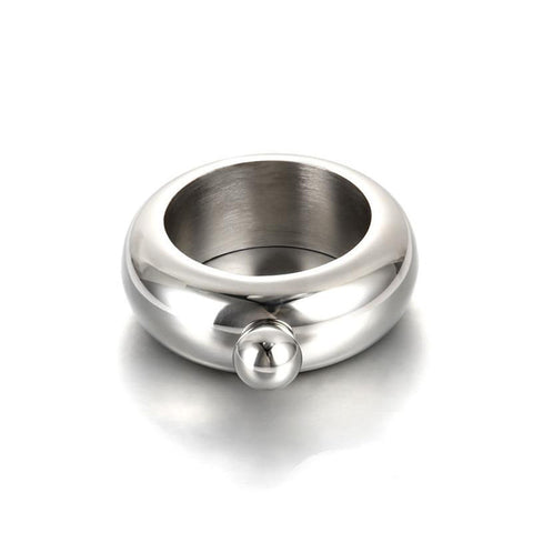 Image of Bangle Bracelet Hip Flask Silver/Rainbow/Copper Grade 304 Stainless Steel High Quality Whiskey Drink-ware and Funnel Set - I'LL TAKE THIS