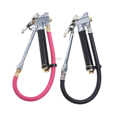 Image of Air Tire Pressure Filler Dual Chuck Inflator Car Gauge 12" Compressor Hose - I'LL TAKE THIS