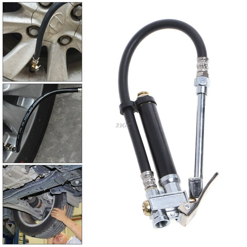 Image of Air Tire Pressure Filler Dual Chuck Inflator Car Gauge 12" Compressor Hose - I'LL TAKE THIS