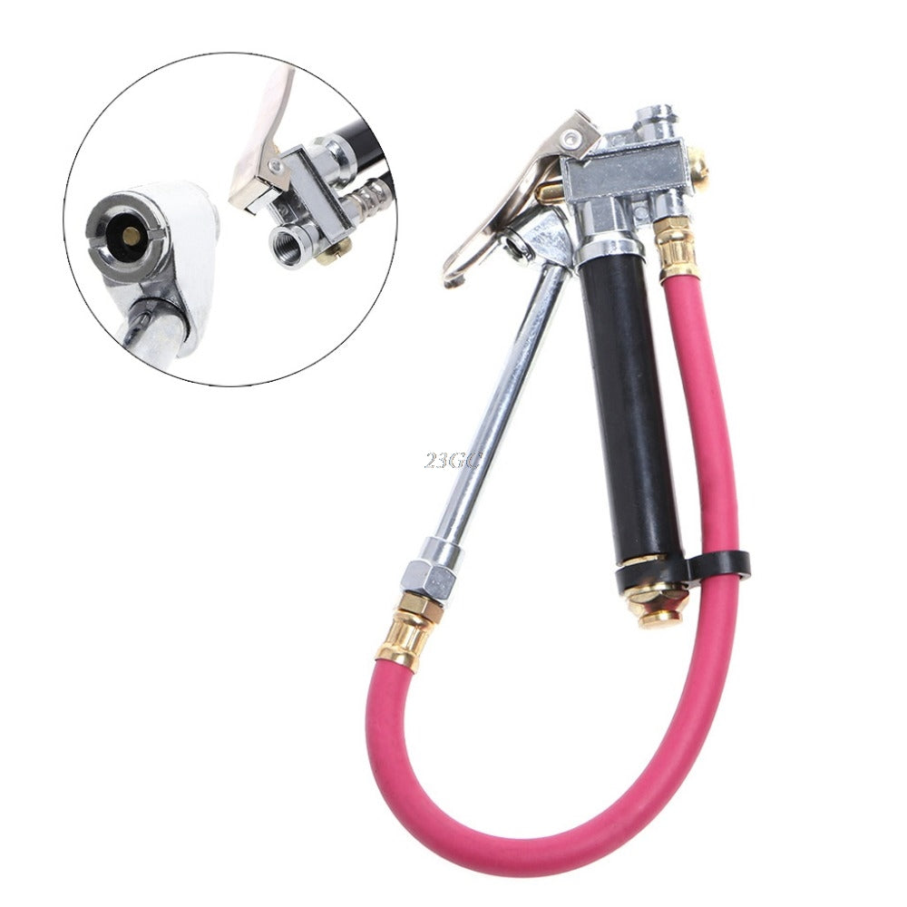 Air Tire Pressure Filler Dual Chuck Inflator Car Gauge 12" Compressor Hose - I'LL TAKE THIS