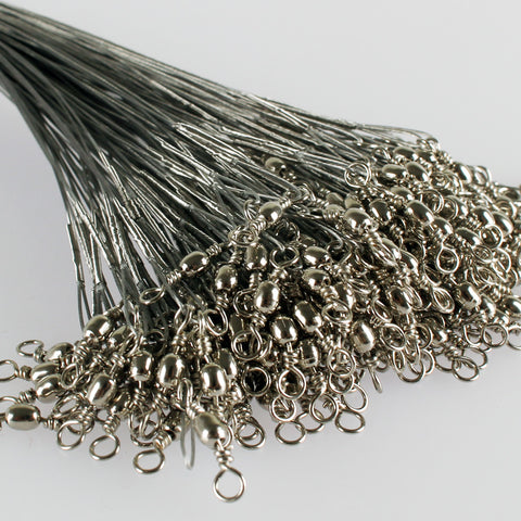 Image of 50PCS Steel Wire Leader Rope Fishing Line Lure Leader Swivel Interlock Snap Anti-bite Line fishing hooks 16/18/22/25/28cm - I'LL TAKE THIS