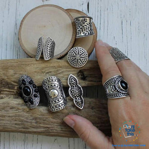 Set of 8 Bohemian Vintage Boho Jewelry Rings - I'LL TAKE THIS