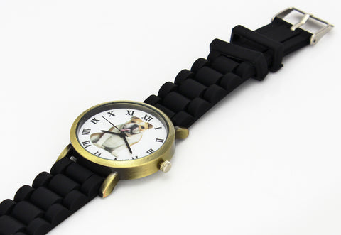 Image of British Bulldog Women Watches casual Silicone Band Unisex Quartz Wrist Watch in black or white - I'LL TAKE THIS