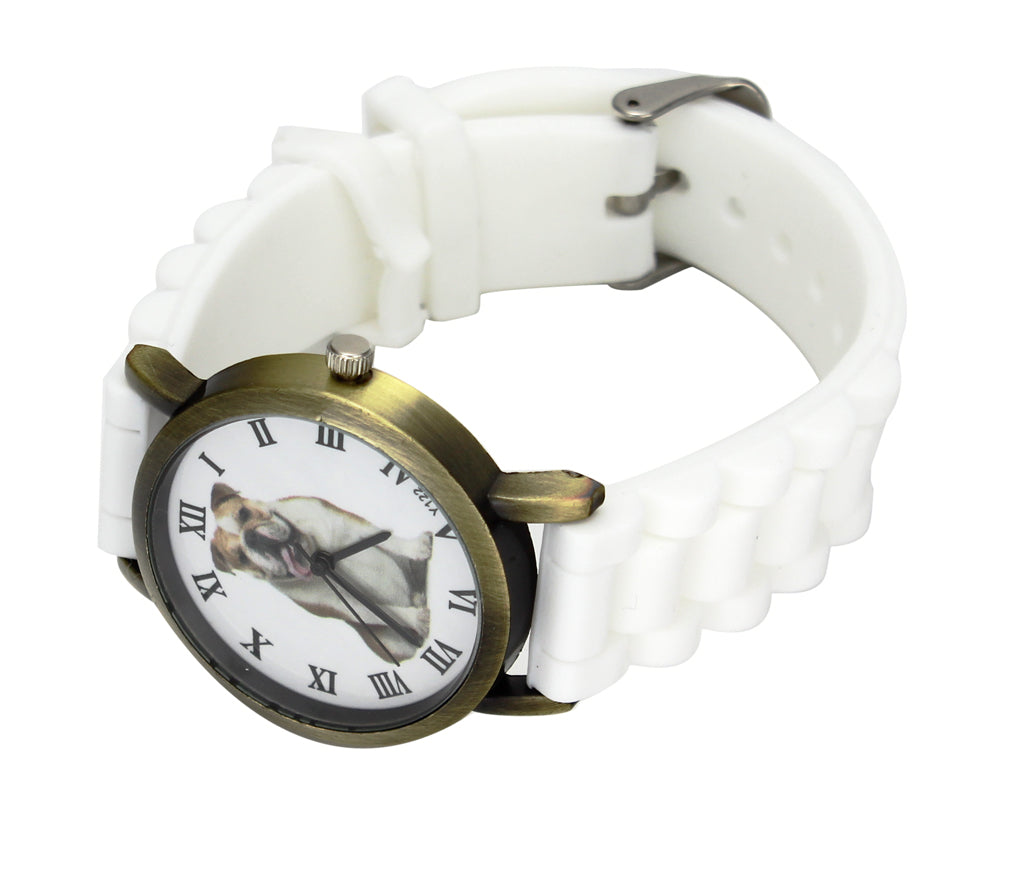 British Bulldog Women Watches casual Silicone Band Unisex Quartz Wrist Watch in black or white - I'LL TAKE THIS