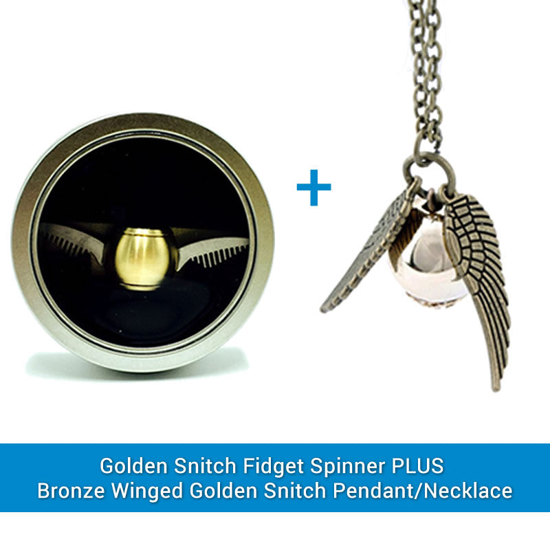 Ultimate Harry Potter Bundle - Golden Snitch Fidget Spinner PLUS Golden Snitch Pendant and Necklace - I'LL TAKE THIS