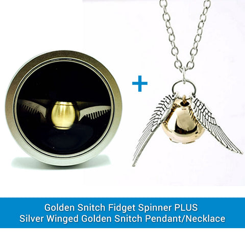 Image of Ultimate Harry Potter Bundle - Golden Snitch Fidget Spinner PLUS Golden Snitch Pendant and Necklace - I'LL TAKE THIS