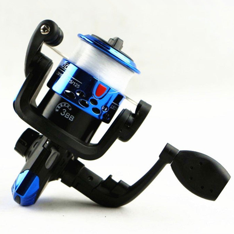 Starter Spinning Fishing Reel, 3 ball bearing, 120/150ft of Fishing line with 3 color options, 5.1:1 - I'LL TAKE THIS