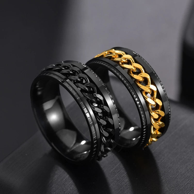 Men's rotation Rings 100% Stainless Steel ideal gift for any occasion