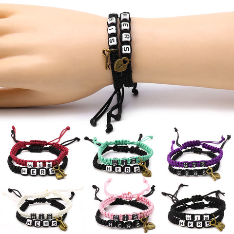 Image of Couples Bracelet His/Hers Matching Jewelry Lovers Boyfriend Girlfriend Braid in 6 Color Options - I'LL TAKE THIS