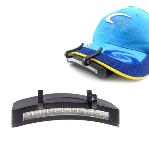 Image of Fishing Light 11 LED Clip-On Cap light - White Light Lamp more Cycling Hiking Camping Cap Night Repair Car - I'LL TAKE THIS