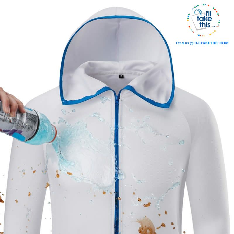 Waterproof Hooded Jacket, Water, Splash & Sun resistant Men's/Women's Jackets in 3 Colors options - I'LL TAKE THIS