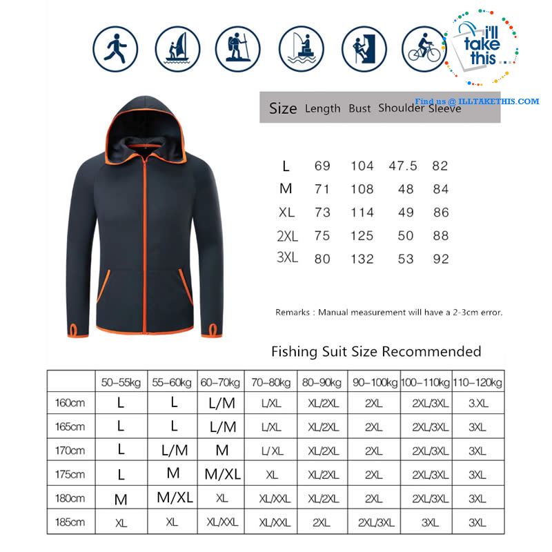 Waterproof Hooded Jacket, Water, Splash & Sun resistant Men's/Women's Jackets in 3 Colors options - I'LL TAKE THIS
