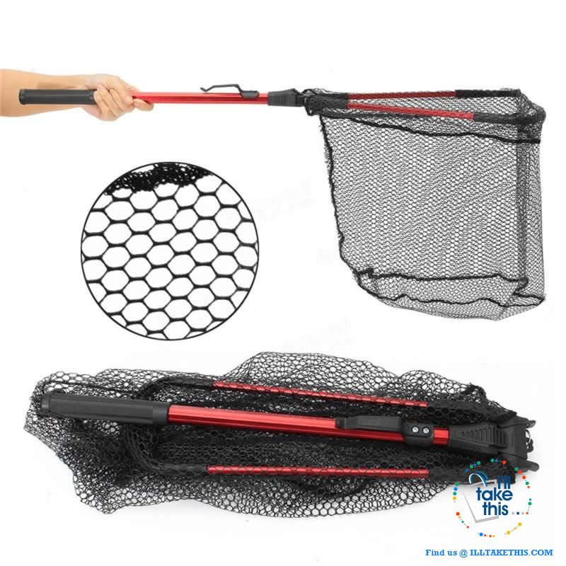 Ultra-light Portable Aluminum Triangular Fishing Net with retractable handle - I'LL TAKE THIS