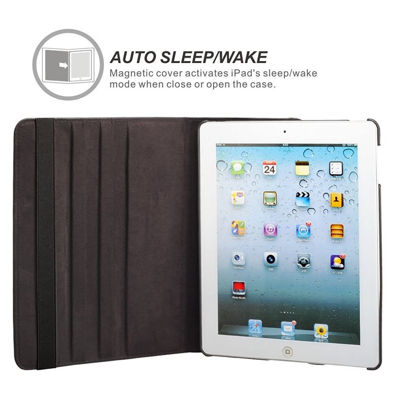 Apple iPad 360° Rotating Cases - 10 Colors suit iPad 2,3,4,5,7,8 - Mini, Air + Pro Tablets
