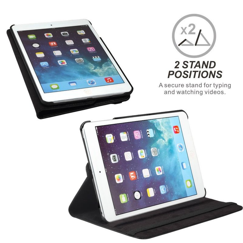 Apple iPad 360° Rotating Cases - 10 Colors suit iPad 2,3,4,5,7,8 - Mini, Air + Pro Tablets