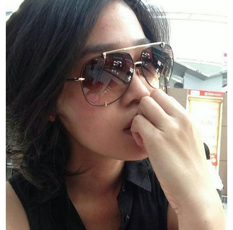 Oversized Pilot Sunglasses UV400 Unisex Fashion,  Retro Designer Big Frame Sun Glasses - 6 Colors - I'LL TAKE THIS
