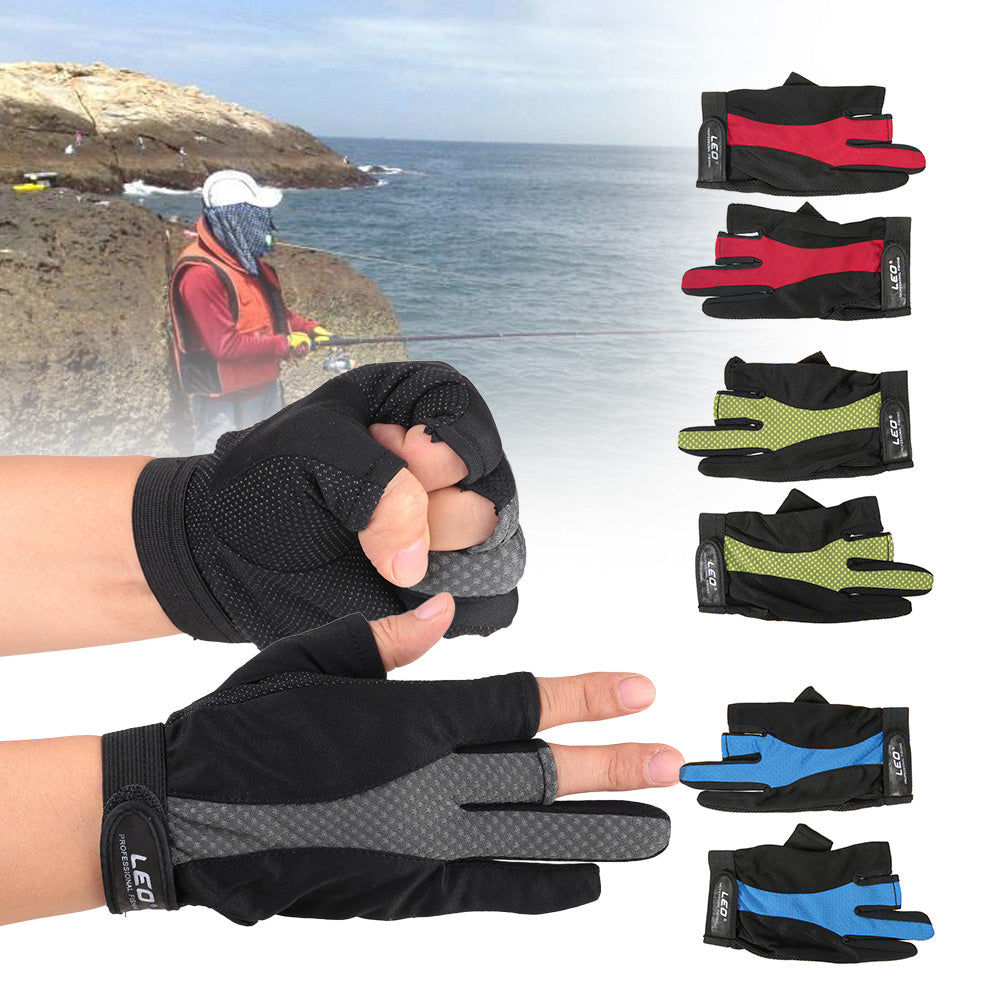 1 Pair 3 Fingerless Gloves Anti-slip Breathable Lightweight Fishing Gloves Outdoor Sports Cycling Camping Running - I'LL TAKE THIS