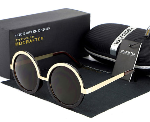 Image of Gothic Steampunk Mens Sunglasses Coating Mirrored Sunglasses Round Circle Sun glasses Retro Vintage - I'LL TAKE THIS