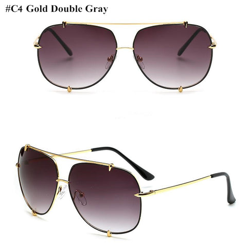 Image of Oversized Pilot Sunglasses UV400 Unisex Fashion,  Retro Designer Big Frame Sun Glasses - 6 Colors - I'LL TAKE THIS