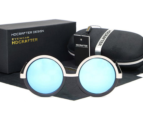 Image of Gothic Steampunk Mens Sunglasses Coating Mirrored Sunglasses Round Circle Sun glasses Retro Vintage - I'LL TAKE THIS