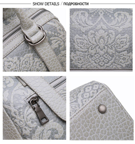 Image of Luxury Embossed Floral Design Handbag Collection in a Classic Antique Style Cross-body Bag, 4 Colors - I'LL TAKE THIS