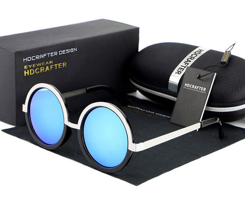 Image of Gothic Steampunk Mens Sunglasses Coating Mirrored Sunglasses Round Circle Sun glasses Retro Vintage - I'LL TAKE THIS