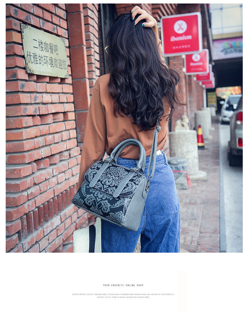Luxury Embossed Floral Design Handbag Collection in a Classic Antique Style Cross-body Bag, 4 Colors - I'LL TAKE THIS