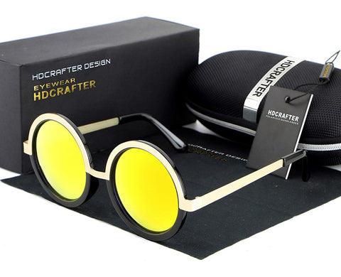 Image of Gothic Steampunk Mens Sunglasses Coating Mirrored Sunglasses Round Circle Sun glasses Retro Vintage - I'LL TAKE THIS