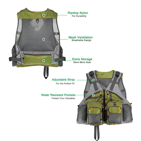 Image of Fishing Vest Top Quality Mesh Unisex with Fishing Tackle Box Pesca Back Multi-function Pockets - I'LL TAKE THIS