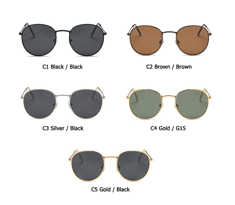 Vintage Classic 3447 Round Metal Style Polarized Sunglasses Unisex Vintage Retro Sunglasses - I'LL TAKE THIS