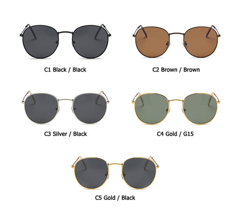 Image of Vintage Classic 3447 Round Metal Style Polarized Sunglasses Unisex Vintage Retro Sunglasses - I'LL TAKE THIS