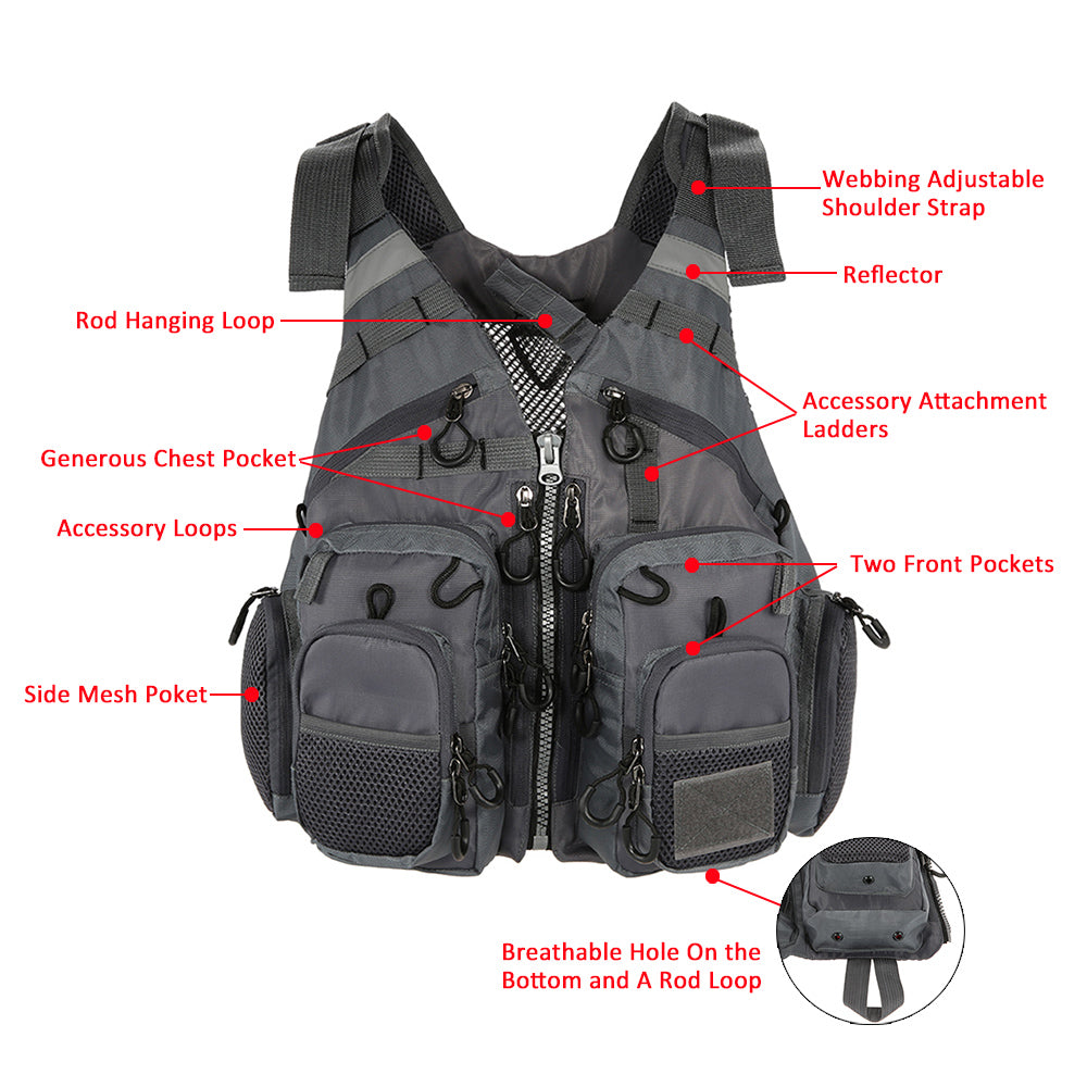 Fishing Vest and/or Life Jacket Ideal for ROCK, Boat or Rapids Fishing with Flotation inbuilt - I'LL TAKE THIS