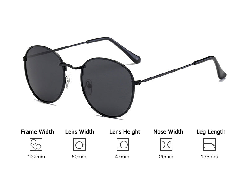 Vintage Classic 3447 Round Metal Style Polarized Sunglasses Unisex Vintage Retro Sunglasses - I'LL TAKE THIS