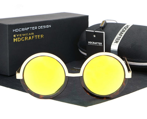 Image of Gothic Steampunk Mens Sunglasses Coating Mirrored Sunglasses Round Circle Sun glasses Retro Vintage - I'LL TAKE THIS