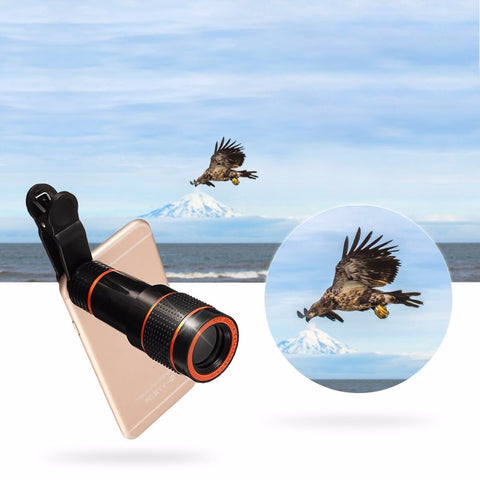 Image of Smartphone 12X Zoom Telescope + 3 in 1 - Fisheye Wide Angel Macro Lens in Kit form - I'LL TAKE THIS