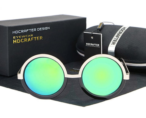 Image of Gothic Steampunk Mens Sunglasses Coating Mirrored Sunglasses Round Circle Sun glasses Retro Vintage - I'LL TAKE THIS