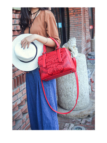 Image of Luxury Embossed Floral Design Handbag Collection in a Classic Antique Style Cross-body Bag, 4 Colors - I'LL TAKE THIS