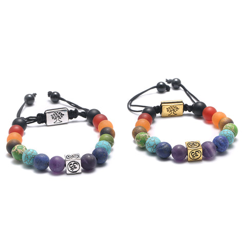 Image of Handmade Tibetan Bracelets, Life Tree 7 Chakra Beads Reiki Buddha Prayer Natural Stone Yoga Bracelet - I'LL TAKE THIS