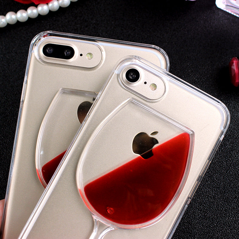 Red_Wine Cup Transparent Case for iPhone X, 8/Plus,7/Plus, 6, 6s, iPhone SE Hard Clear Phone Cover - I'LL TAKE THIS