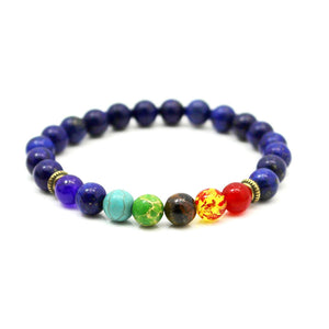 7 Chakra Bracelet Black Lava Healing Balance Beads Reiki Buddha Prayer Natural Stone Yoga Bracelets