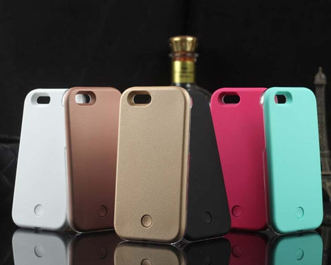 Image of iPhone Luminous Selfie Light LED Cases Suits - X XS MAX XR 8 7 Selfie Light 11 Pro Shock Proof Phone Case