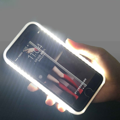 Image of iPhone Luminous Selfie Light LED Cases Suits - X XS MAX XR 8 7 Selfie Light 11 Pro Shock Proof Phone Case