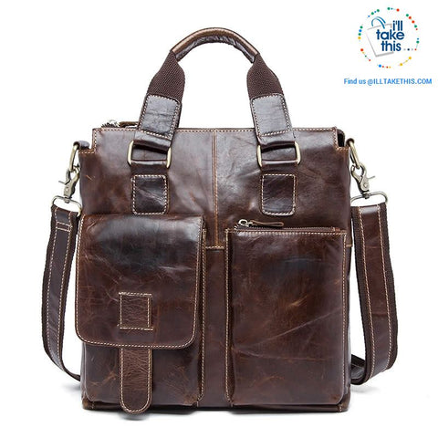 Image of Large Mens Genuine Leather shoulder/Manbag, Ideal male fashion in a Crossbody Bag 4 Colors - I'LL TAKE THIS