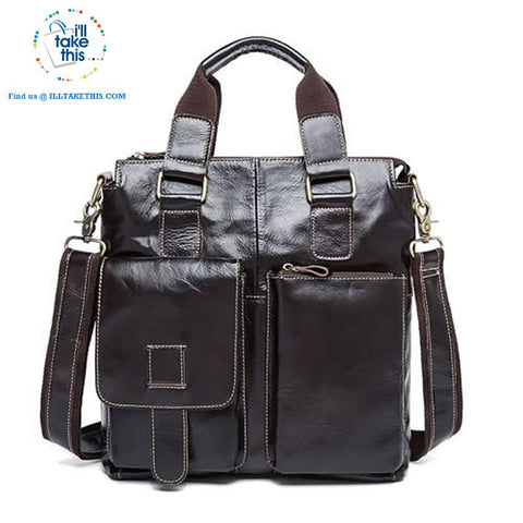 Image of Large Mens Genuine Leather shoulder/Manbag, Ideal male fashion in a Crossbody Bag 4 Colors - I'LL TAKE THIS